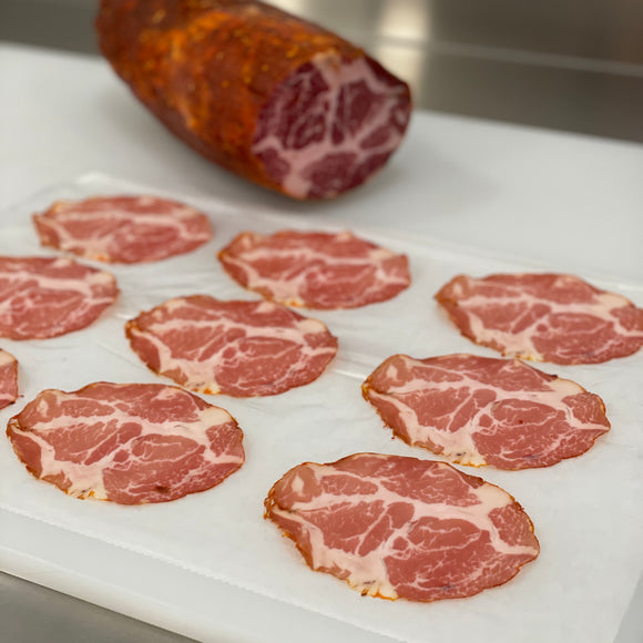 Sliced - Salumeria Biellese Hot Coppa (4 oz)